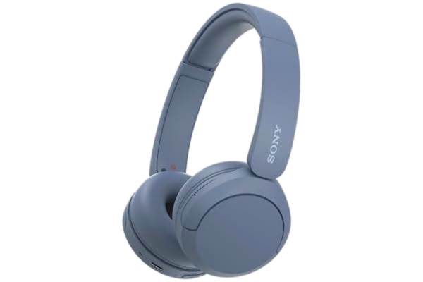 Sony  WH-CH520 trådlösa Bluetooth-hörlurar - upp till 50 timmars batteritid med snabbladdning, On-ear-stil - Blå