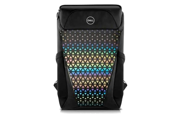 Dell  GM1720PM, 17-tums spelryggsäck (upp till max 43,18 cm (17 tum), inkl. avtagbar. Regnskydd, plats för headset/tillbehör, rullväska, luftgenoml. Stoppad tyg på baksidan) svart/reflekterande, svart,