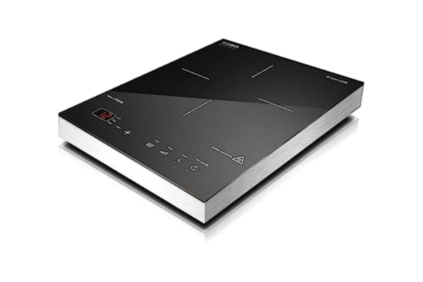 Caso CASO S-Line 2100 induktionskokplatta, mobil, exakt SmartControl 60–240 °C, timer upp till 180 min, krukor upp till 24 cm, 2100 W, glaskeramik rostfritt stål, svart