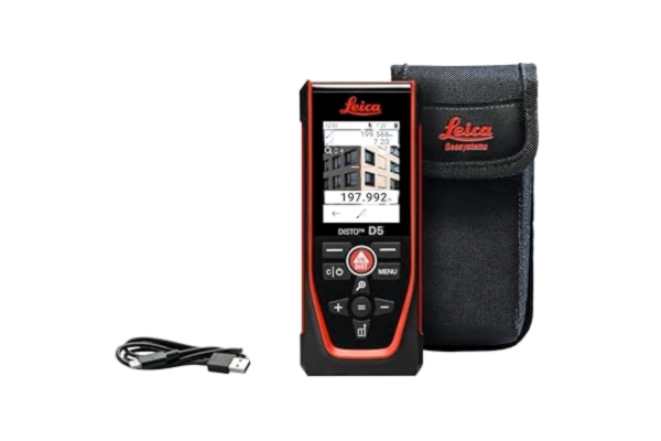 Leica Geosystems Leica DISTO D5 – professionell laseravståndsmätare med Bluetooth (appanvänd), målsökare (inomhus och utomhus) och lutningssensor för höjdspårning, profil- och vinkelmätning