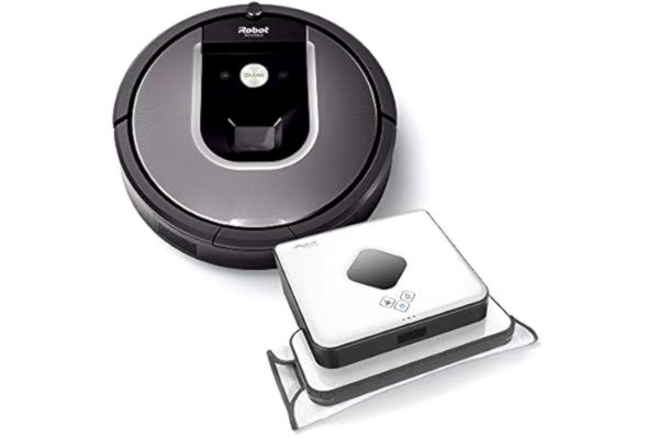 iRobot  Roomba 960 & Braava 390t Dweilrobot Set: Roomba zuigt en veegt Braava af - Hoge reinigingsprestaties op alle vloeren - Ideaal voor dierenharen en grote ruimtes - App-besturing