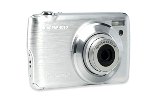 AgfaPhoto AGFA PHOTO Realishot DC8200 Compact Digital Camera (18MP, Full HD Video, 2.7 Inch LCD Screen, 8X Optical Zoom, Lithium Battery and 16GB SD Card) Grey