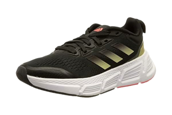 Adidas adidas Damskie buty do biegania Questar, Carbon Core Black Sandy Beige Metallic, 36 2/3 EU