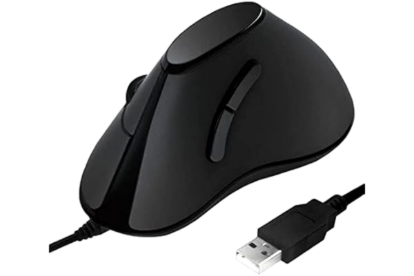 LogiLink  ID0158 – Ergonomisk vertikal mus, USB (kabellängd: 1,5 m), svart