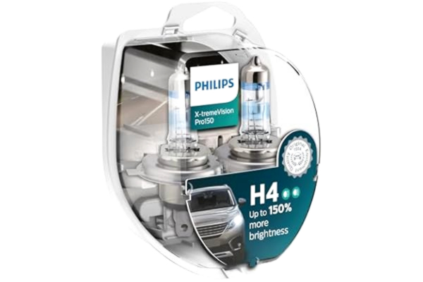 Philips  X-tremeVision Pro150 H4 Scheinwerferlampe +150%, Doppelset