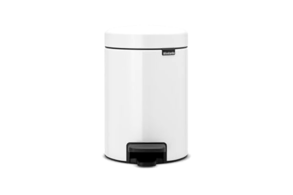 Brabantia  NewIcon Treteimer sanft schließend, Kunststoff-Inneneimer, White, 3 Liter