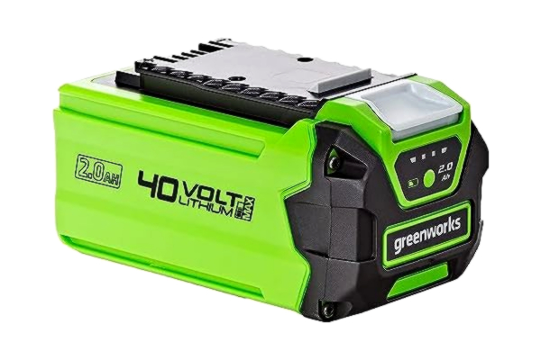 Greenworks  40V Batteri - Original Greenworks 2Ah Kraftfullt Litiumjonbatteri för Alla Greenworks 40V Trädgårds- och Elverktyg, Snabbladdning, 3-Stegs LED-Laddningsnivå, 2 Års Garanti - G40B2