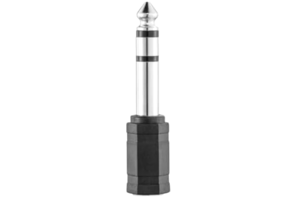 Hama  Jack 6,35 3,5 adapter (6,35 mm hane till 3,5 mm hona, stereo, 10 års garanti, hörlursuttag, stereokontakt, idealisk ljud-/elektrisk pianomixer/tangentbord) svart