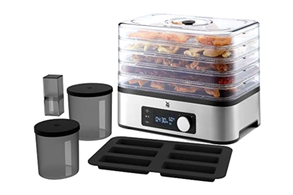 WMF  0415250011 Dehydrator Snack Frukt & Svamptork 30-70 Grader 5 Torkställ Överhettningsskydd Timer 250 W