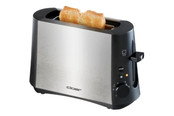Cloer  3890 - Brødrister - 1 skive - 1 Holdere - mat rustfrit stål