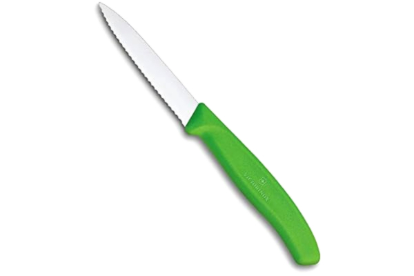 Victorinox  Couteau d'office avec Lame Ultra tranchante en Vert, Acier, Argent, 19cm