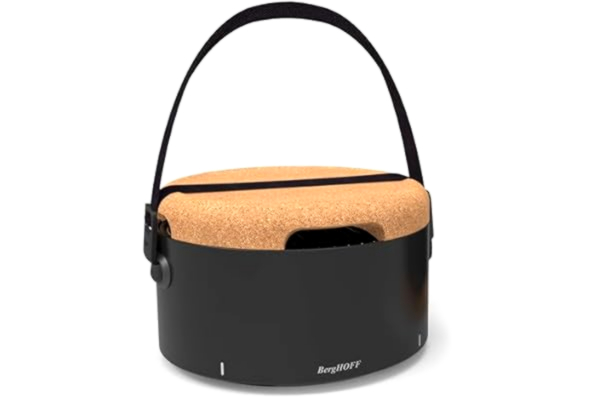 Berghoff BergHoff bordsgrill lejon svart (träkolgrill, campinggrill inkl. tillbehör, bärbar resegrill kompakt design, med korkkudde) 2415601