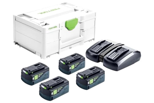 Festool  Energiset SYS 18 V 4 x 5,0/TCL 6 DUO (med batteripaket BP 18 Li 5,0 ASI, snabbladdare), i Systainer