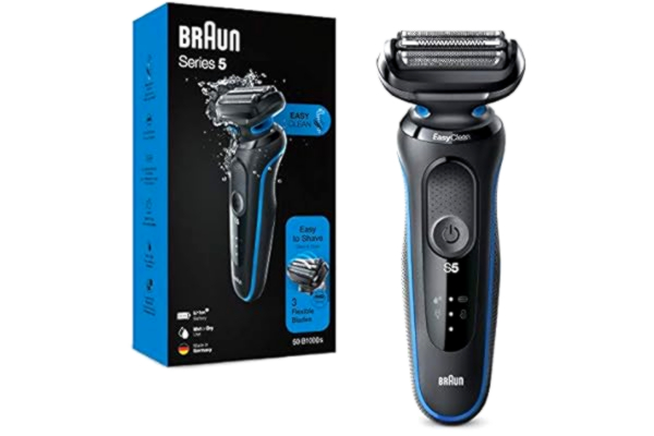 Braun  Series 5 Elektrisch Scheerapparaat Voor Mannen, Wet & Dry, Oplaadbaar, Draadloos Scheerapparaat, 50-B1000s, Blauw