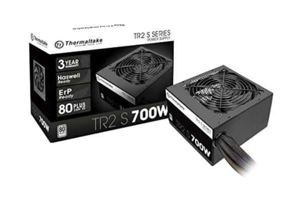Thermaltake  TR2 S 700 W | PC-ATX-strömförsörjning | 80-Plus | tyst 120 fläkt | EU-certifierad | svart