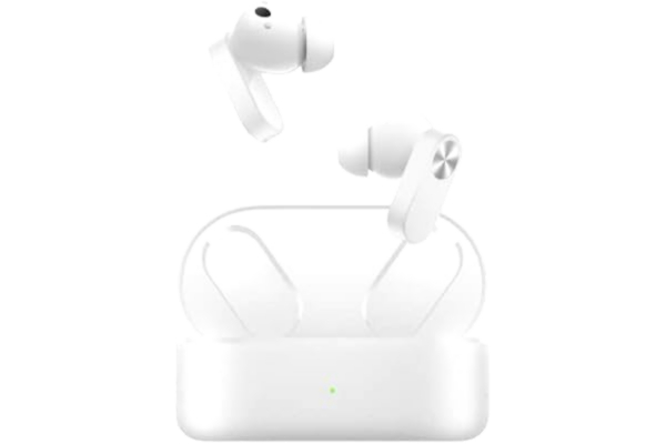 OnePlus  Nord Buds 2 - Trådlösa hörlurar med upp till 36 timmars batteritid, Upp till 25 dB aktiv brusreducering och BassWave™ Algoritm för basförstärkning - Lightning White