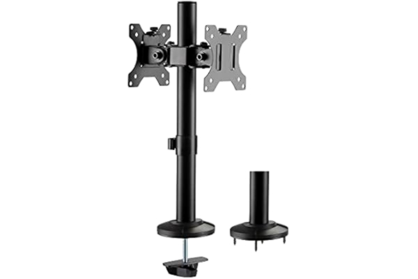 LogiLink  BP0109 – Bildskärmshållare 2-fack, 17–32 tum, stål, böjda skärmar, svart