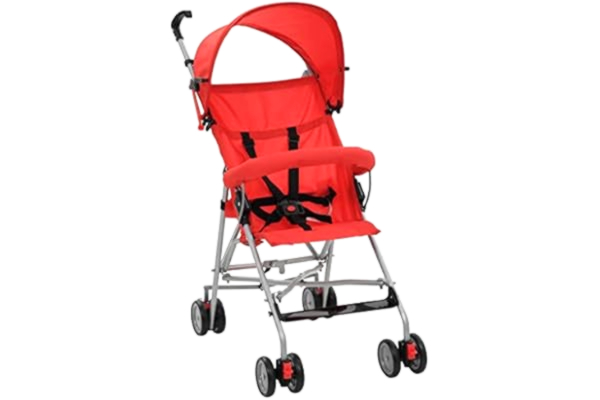 vidaXL  Kinderwagen Inklapbaar Staal Rood Buggy Loopwagen Wandelwagen Baby