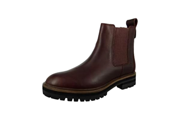 Timberland Dames Timberland London Square Double Gore Chelsea Bootie met gesloten neus - Dark Port - 40