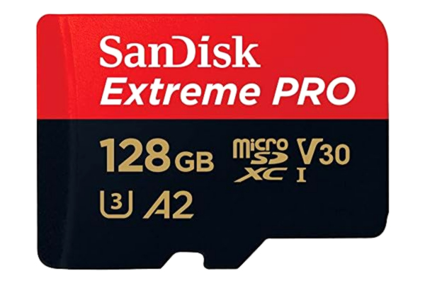 SanDisk  128 GB Extreme PRO microSDXC-kort + SD-adapter + RescuePRO Deluxe, upp till 200 MB/s, med A2 app-prestanda, UHS-I, klass 10, U3, V30