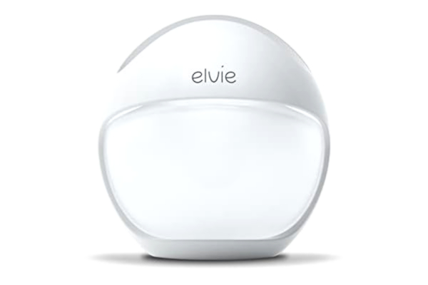 Elvie  Curve - Manuell bärbar bröstpump, handsfree, kicksäker, bärbar silikonpump som kan bäras i BH för milt, naturligt mjölkuttryck, tillbehör för amning