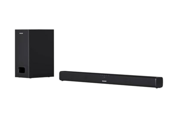Sharp SHARP HT-SBW110 2.1 Slim Soundbar-system (HDMI ARC/CEC, digitalt optiskt ljud, AUX, 80 cm) svart