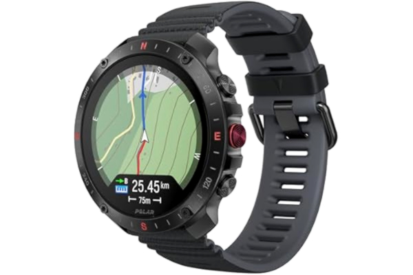 Polar  Grit X2 Pro Premium smartsportklocka med GPS och ett läderarmband – den ultimata äventyrsklockan med robust design, navigering, aktivitetsmätning, biomätning och pulsmätning