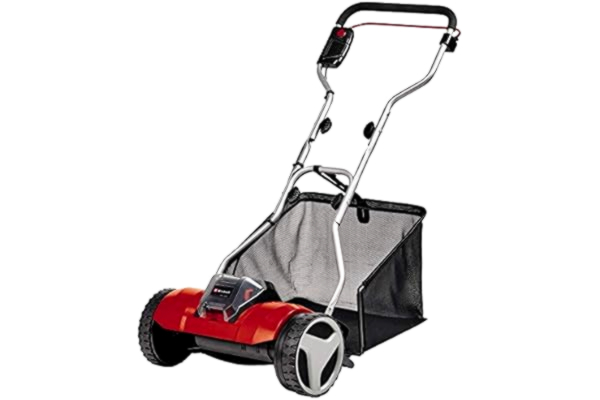 Einhell  Cordless Lawn Mower GE-HM 18/38 Li - Solo Power X-Change (18 V, Lithium-Ion, Ball-Bearing Mounted Mower Spindle with 5 Precision-Ground Steel Blades, Supplied Without a Battery or Charger)