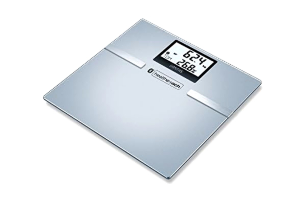 Sanitas  SBF 70 waga diagnostyczna (połączenie między smartfonem a wagą za pomocą Bluetooth, pomiary i dane ciała w każdym miejscu na rzut oka)