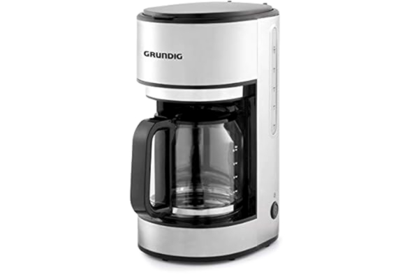 Grundig GRUNDIG KM5620 kaffemaskin, 1000 W, 10 koppar (1,25 l), 1000, rostfritt stål/svart