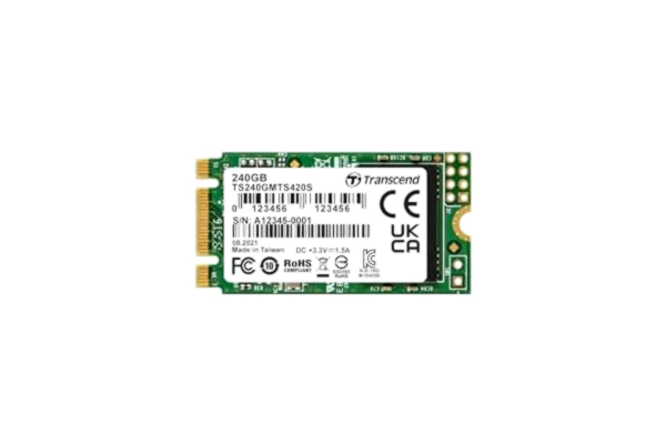 Transcend  MTS420S 240GB M.2 2242 SATA III 6Gb/s Internal Solid State Drive (SSD) 3D TLC NAND (TS240GMTS420S)